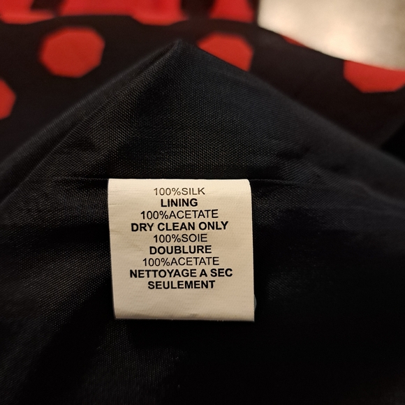 Trina Turk Red & Black Silk Sleeveless Dress - Picture 8 of 8